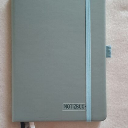 Spitzen Notizbuch Hardcover PU Leder A5 dotted Tasche 3 Bänder plus Loop mint