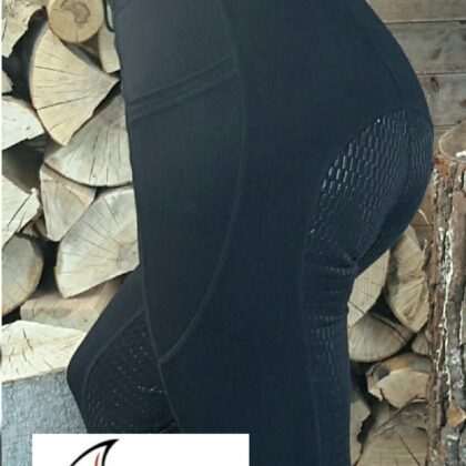 APM-TEC Reitleggings Reithose Silikon Vollbesatz XL/40 schwarz neues Modell