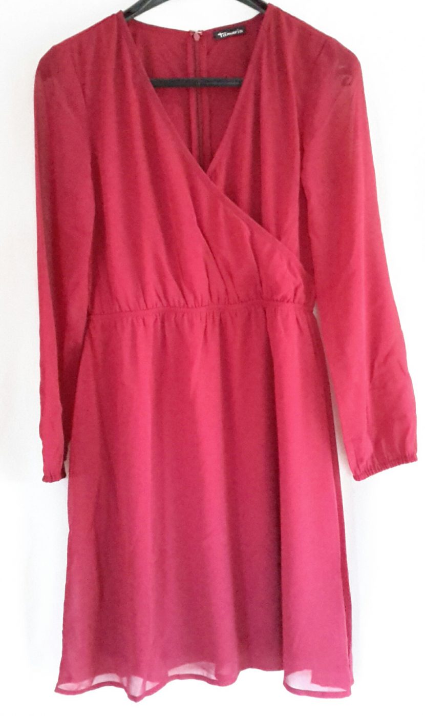 Tamaris Kleid dunkelrot Länge ca. 95 cm Gr. 40 NEU